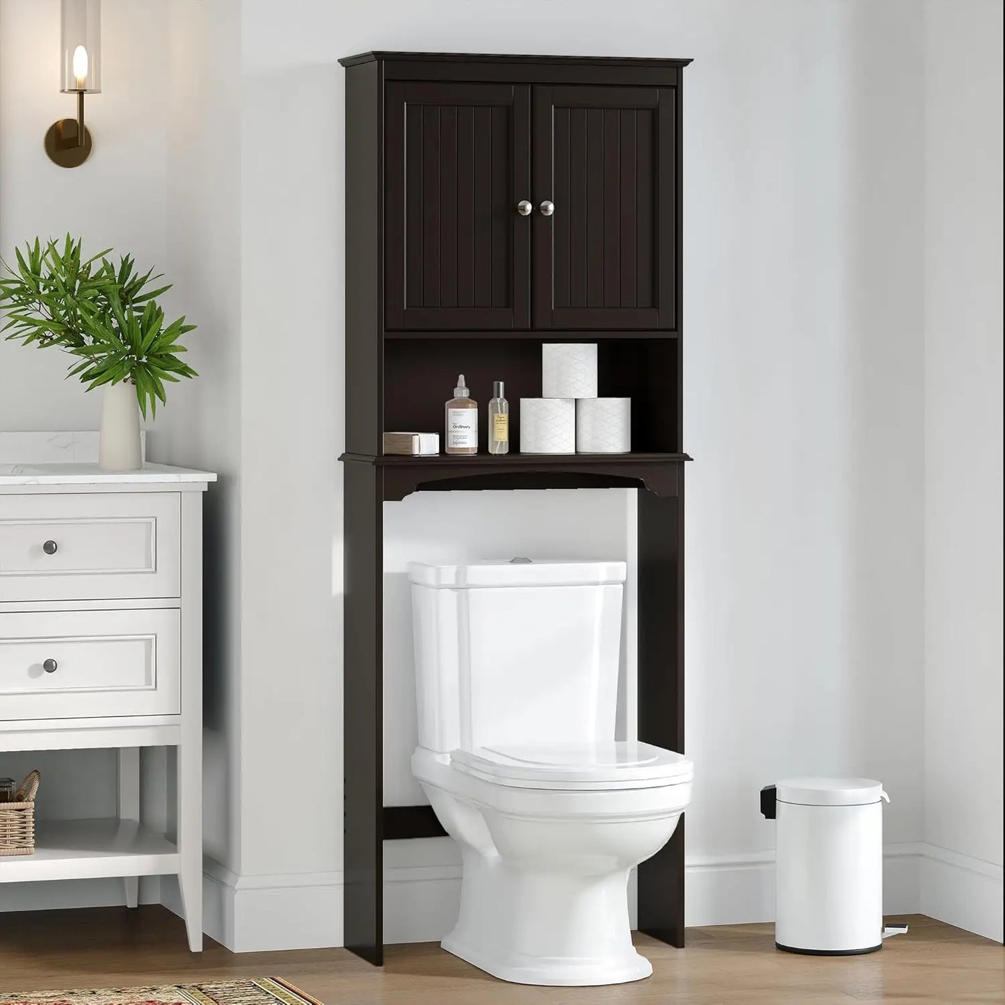 Over The Toilet Storage Cabinet, Bathroom Shelf Over Toilet, Bathroom Storage Cabinet Organizer, White