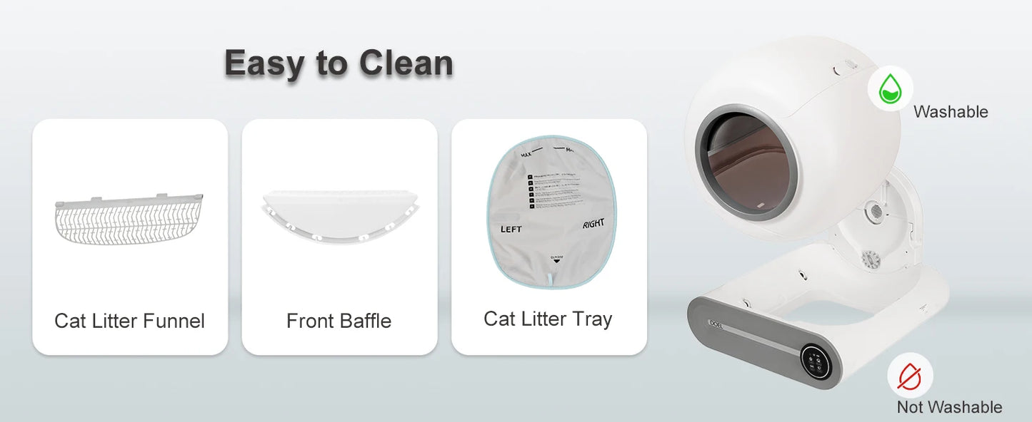 DOEL Self-Cleaning Cat Litter Box With App Control WiFi
