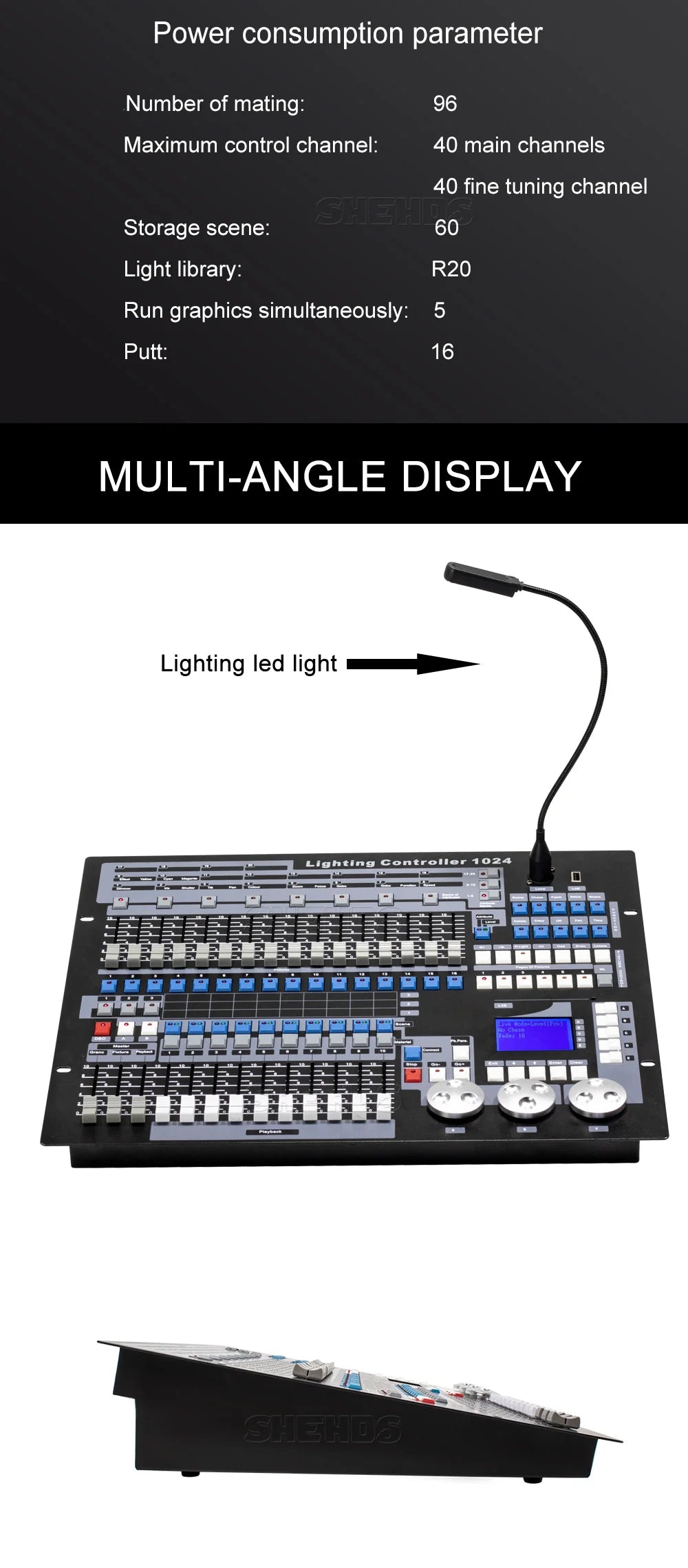 SHEHDS 1024 Controller And 192 Console For Par Lighting