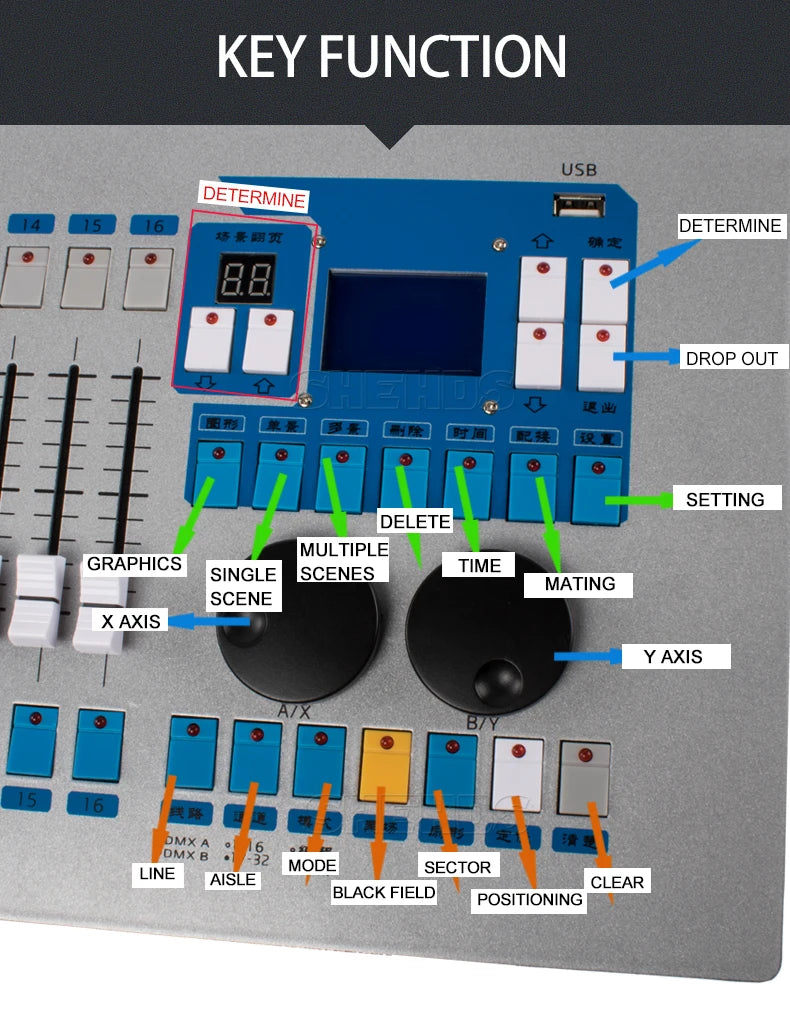 SHEHDS 1024 Controller And 192 Console For Par Lighting