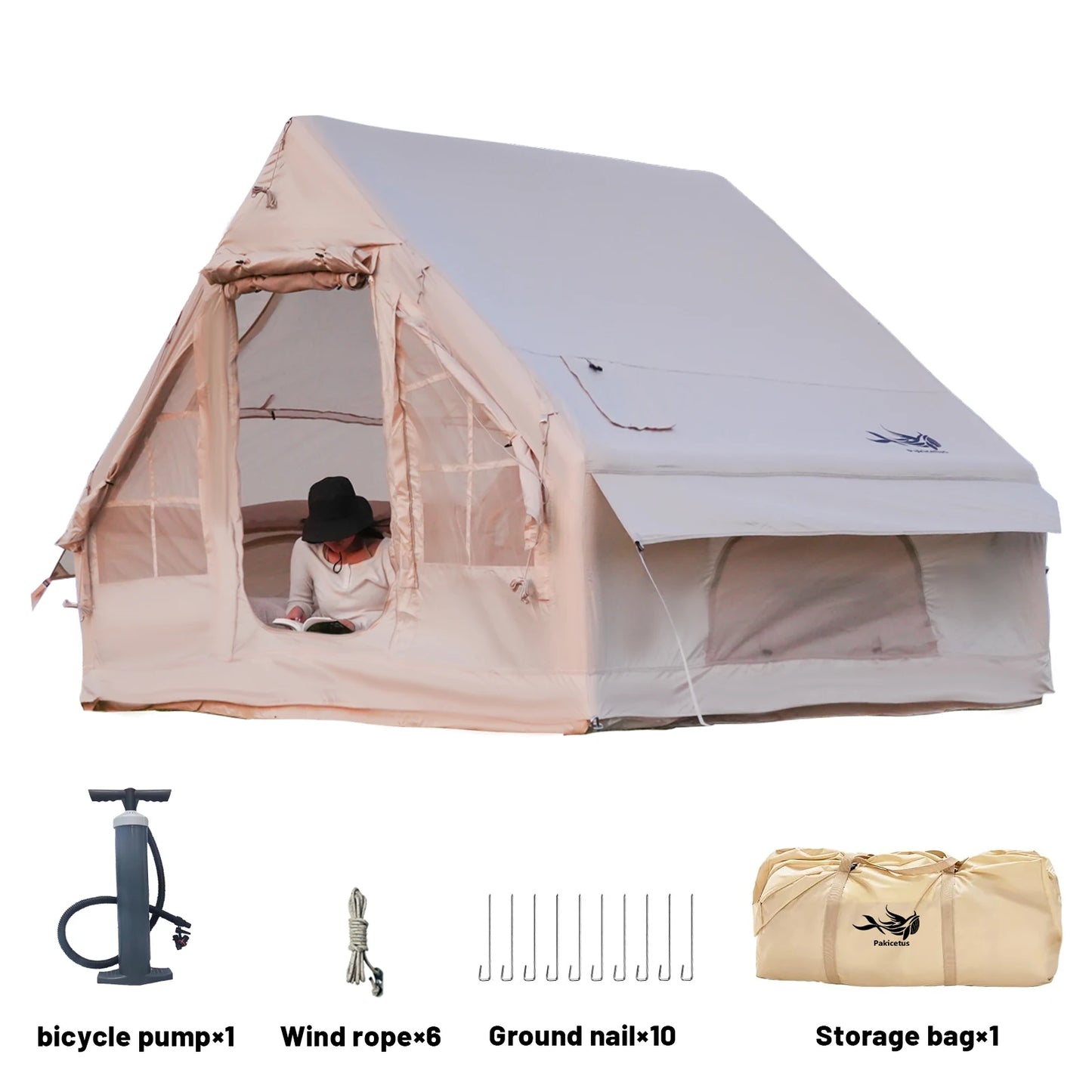 Pakicetus Inflatable Camping Tent All-Season Outdoor Shelter