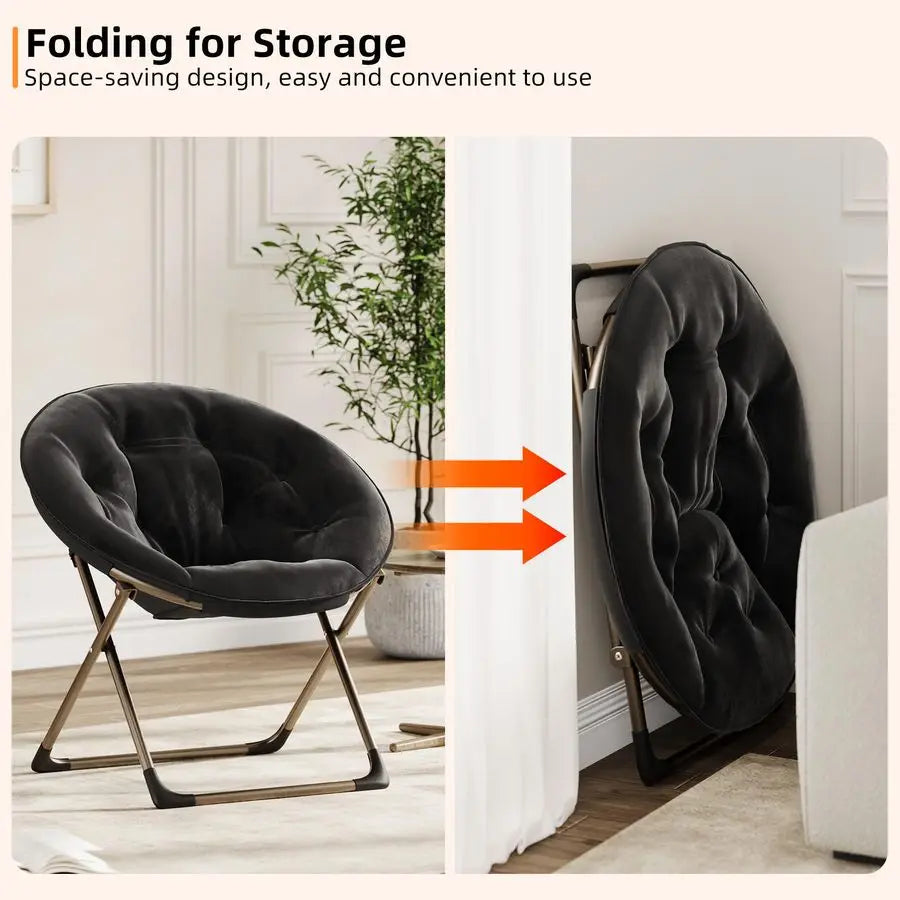 Comfy Folding Padded Saucer Chair