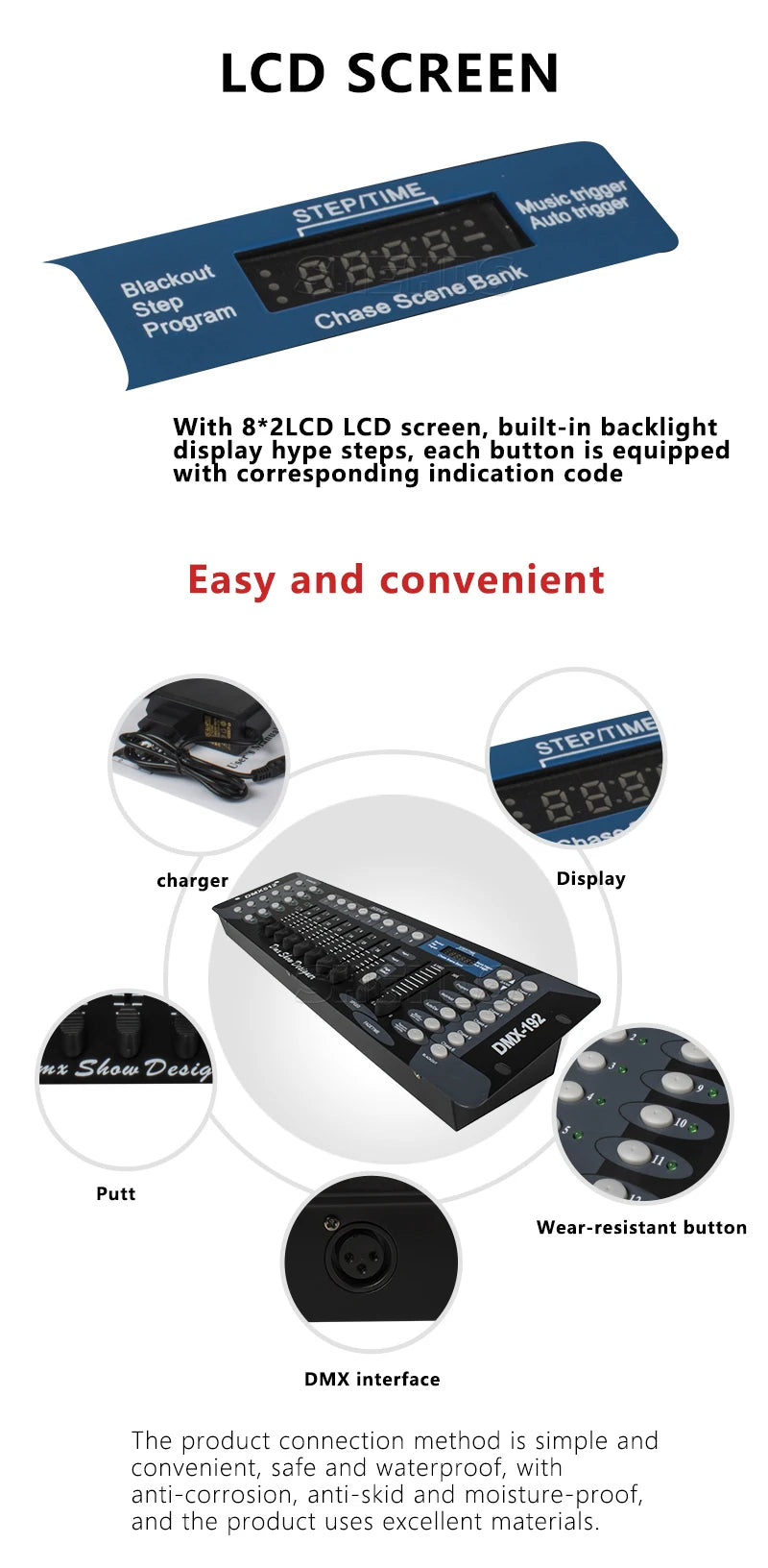 SHEHDS 192 DMX Controller for DJ Stage Lighting and Effects