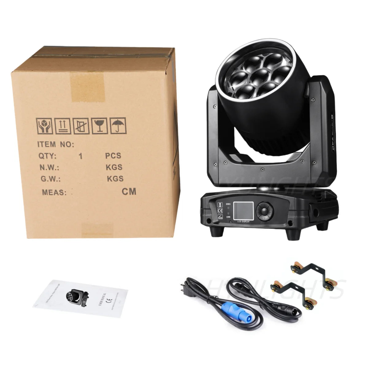 HYULIGHTS Bee Eye RGBW LED Moving Head DMX512 Pro Lights