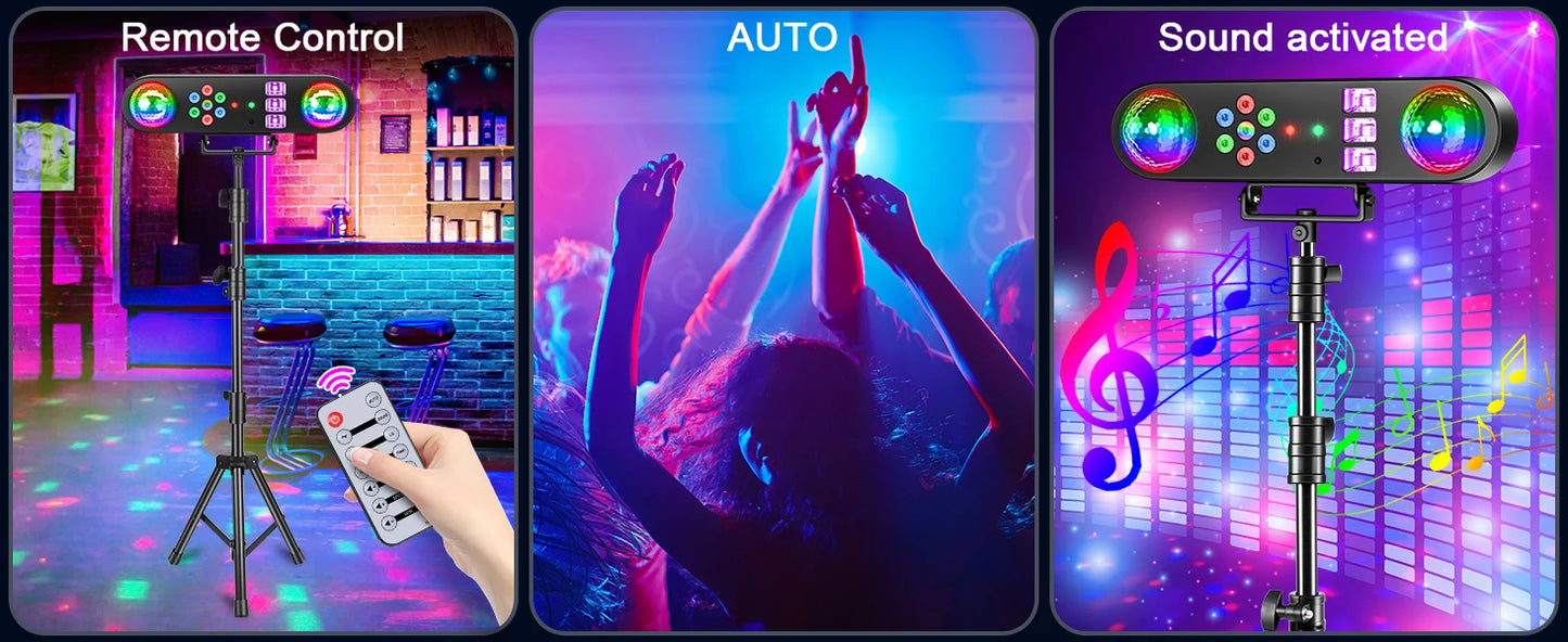 U'King Mini 5in1 Strobe Effect Light Remote Control Stage Light