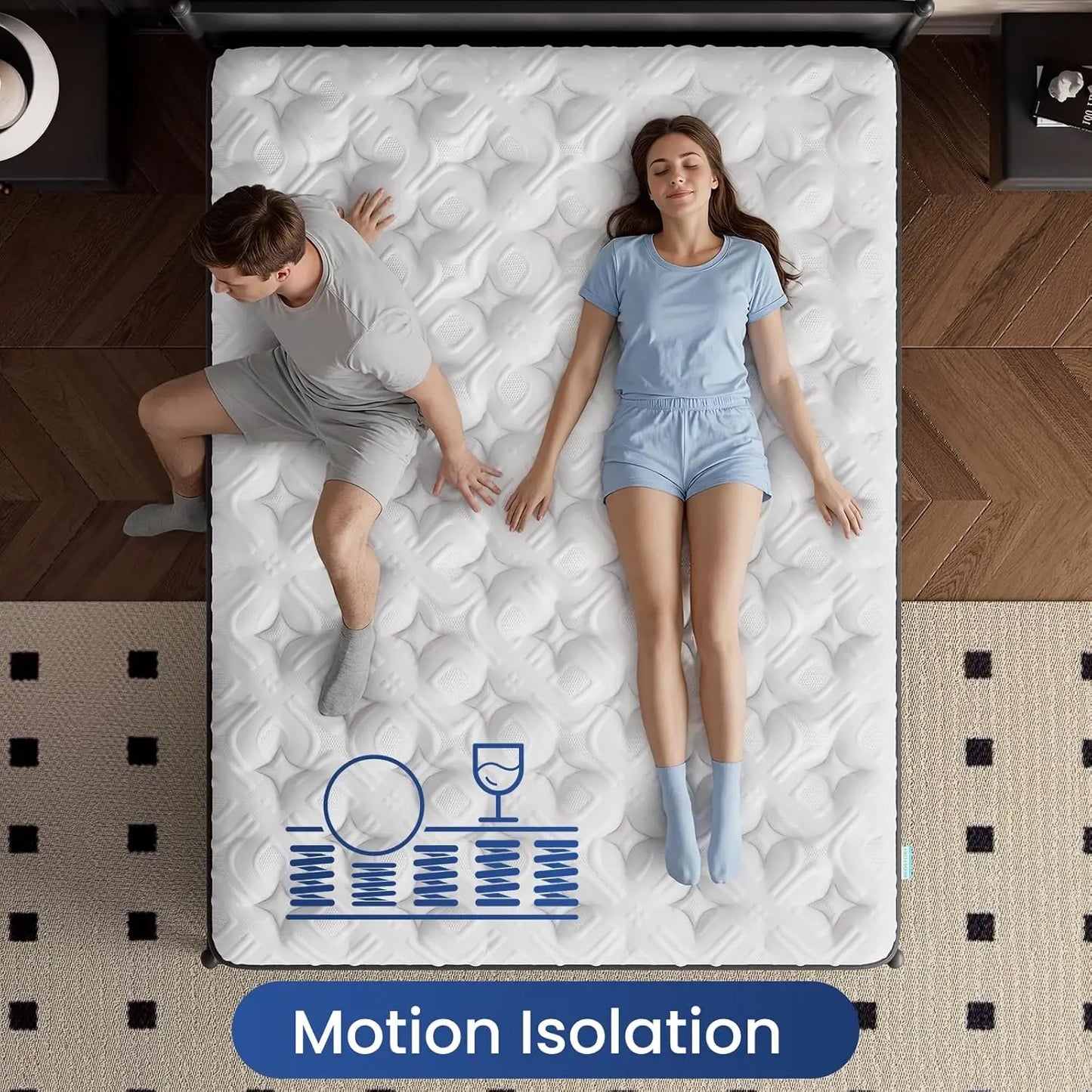 Extra Firm Hybrid Mattress With 7Zone Support And Pain Relief