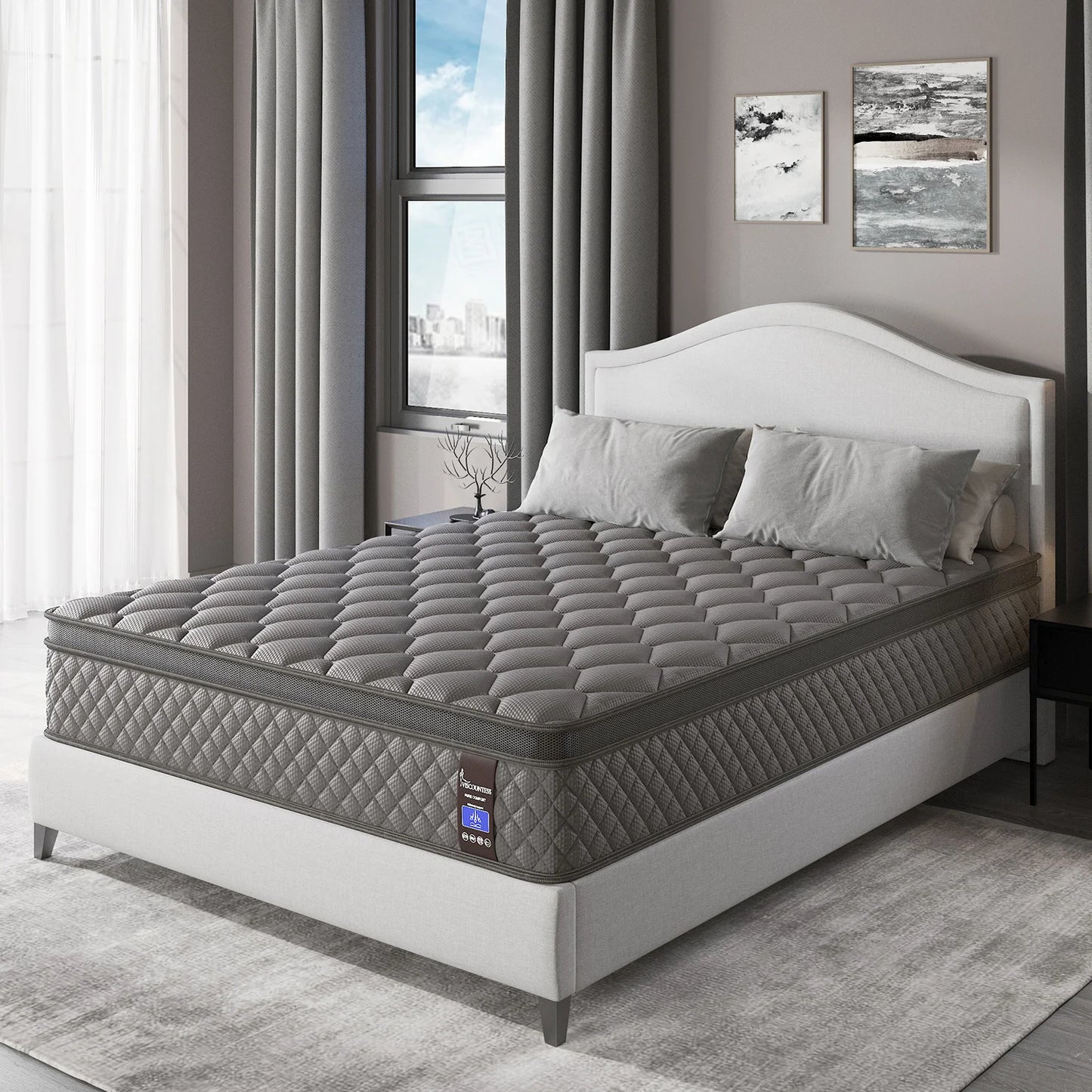 Viscountess Hybrid Mattress In A Box With Memory Foam And Pocket Springs
