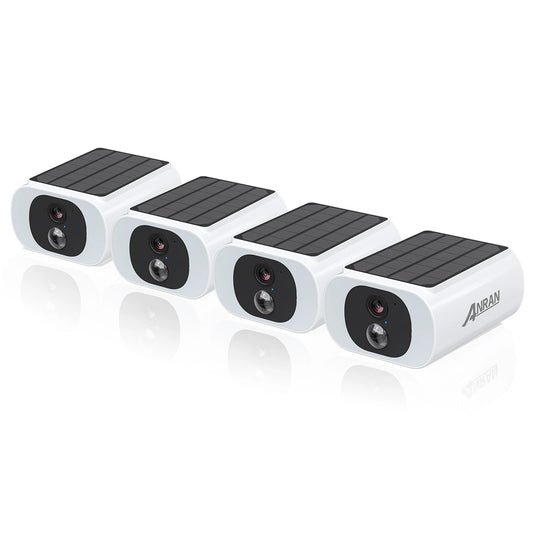 ANRAN 2/3/4 PCS Outdoor Wireless WIFI Camera 2.4G 3MP Battery Solar Security Camera Floodlight Color Night Vision Local Alarm