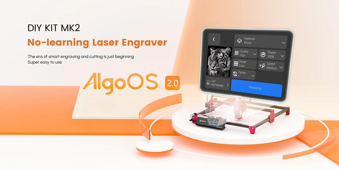 AlgoLaserCNC DIY Kit MK2 10000mW Laser Engraver Class 1 with WiFi