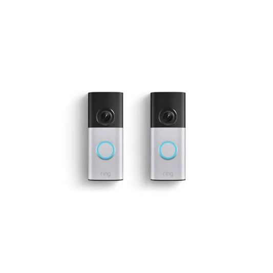 Ring Wired Doorbell Plus Newest Model Retinal 2K wide-angle video, 4x Enhanced Zoom, Low-Light Sight, Nickel Silver, for home s