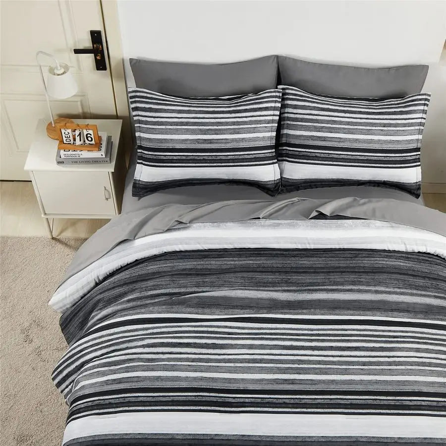 Bed In A Bag Stripe Comforter Set All Season Bedding