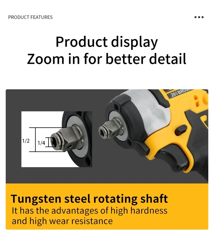 DEWALT DCF922 Brushless 20V Cordless Impact Wrench LED Light