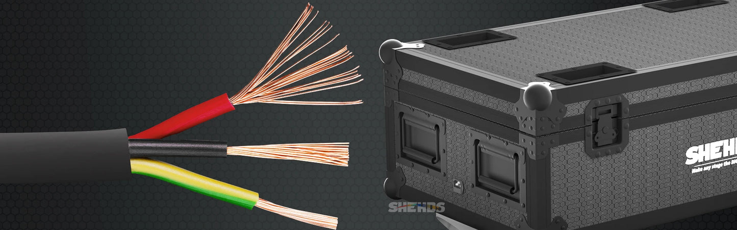 SHEHDS Wireless Battery PAR Light With Flight Case RGBWA UV