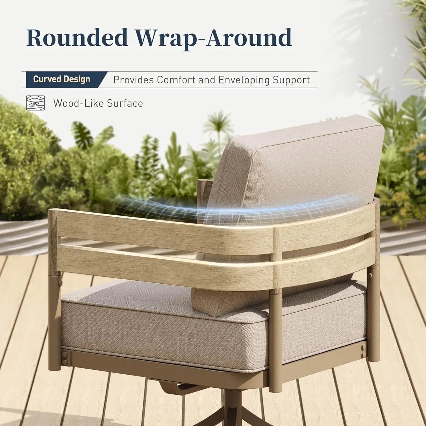 Rattan Outdoor Patio Furniture Set With Cushions All Weather