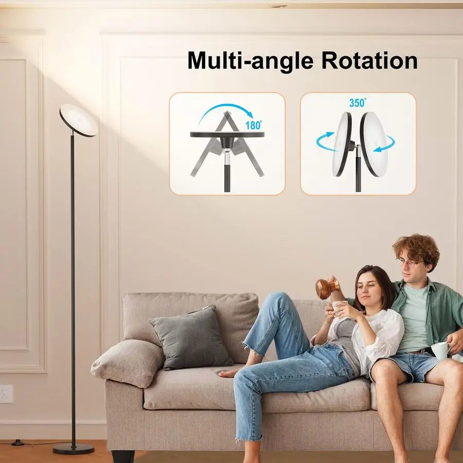 Floor Lamp With Remote Adjustable Brightness And Color Temperature