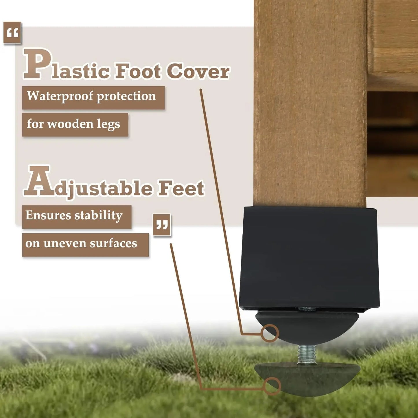 PetsCosset Weatherproof Outdoor Storage Shed Garden Cabinet