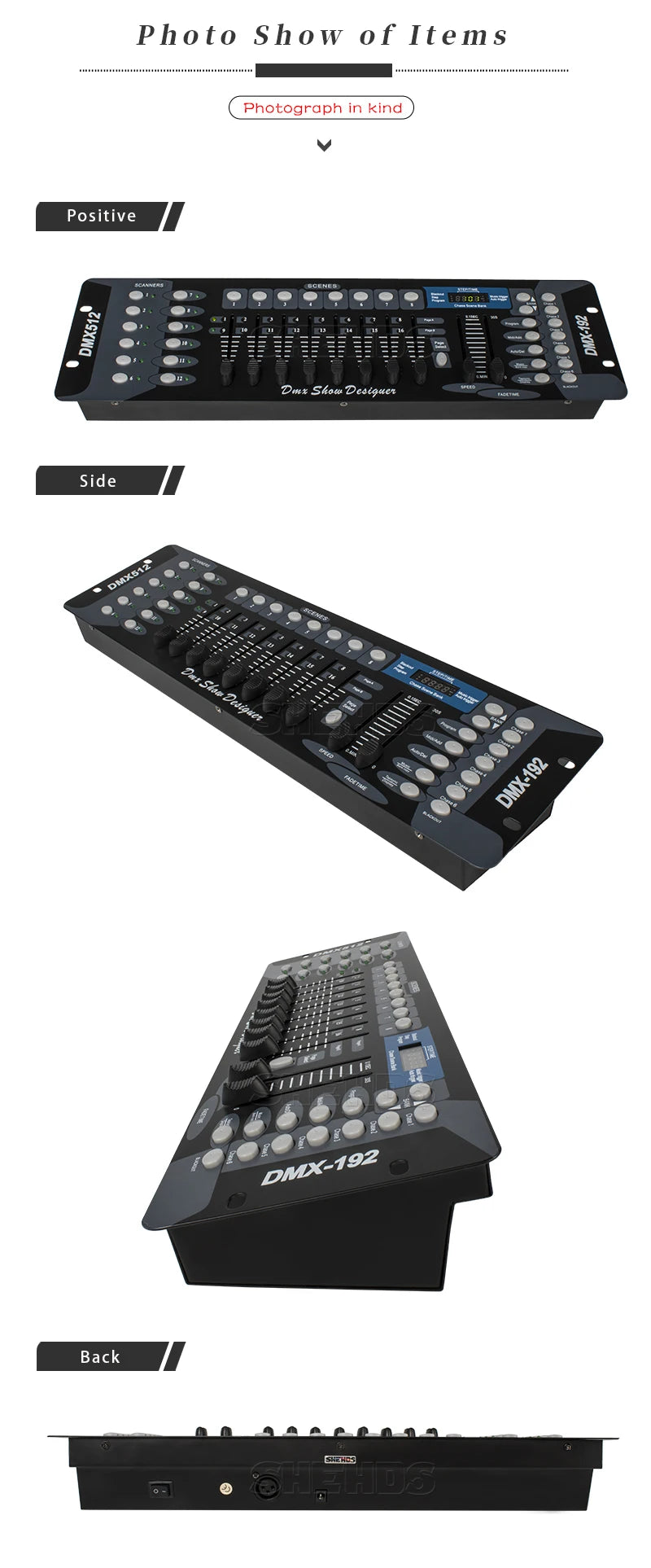SHEHDS 192 DMX Controller for DJ Stage Lighting and Effects