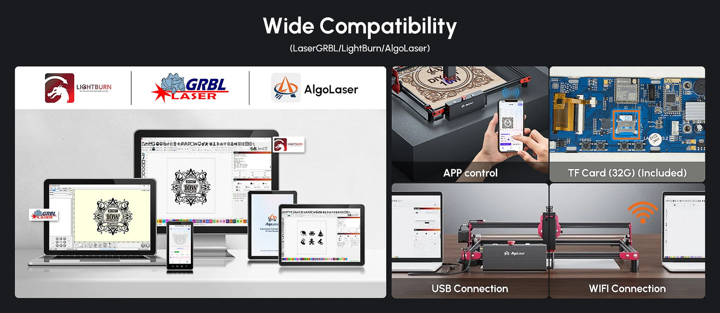 AlgoLaser DIY Laser Marking Kit For Wood Metal And Plastic