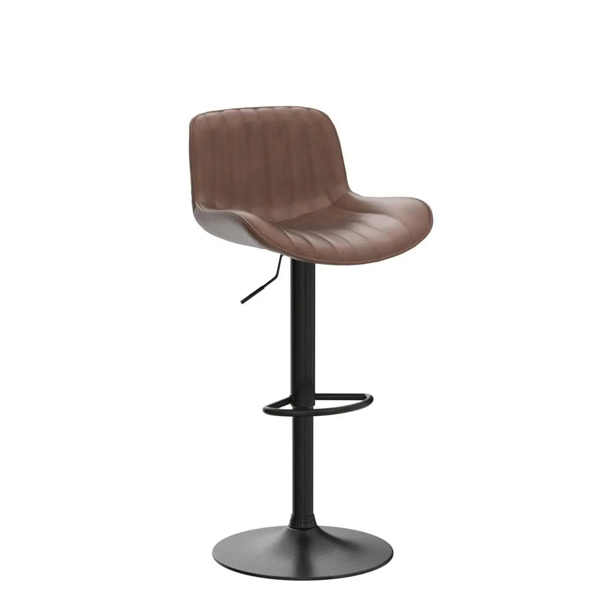 Bar Stools Set of 4, Mid Century Modern Faux Leather Swivel Adjustable Height Bar Stool, Counter Height Pub Bar, Customized
