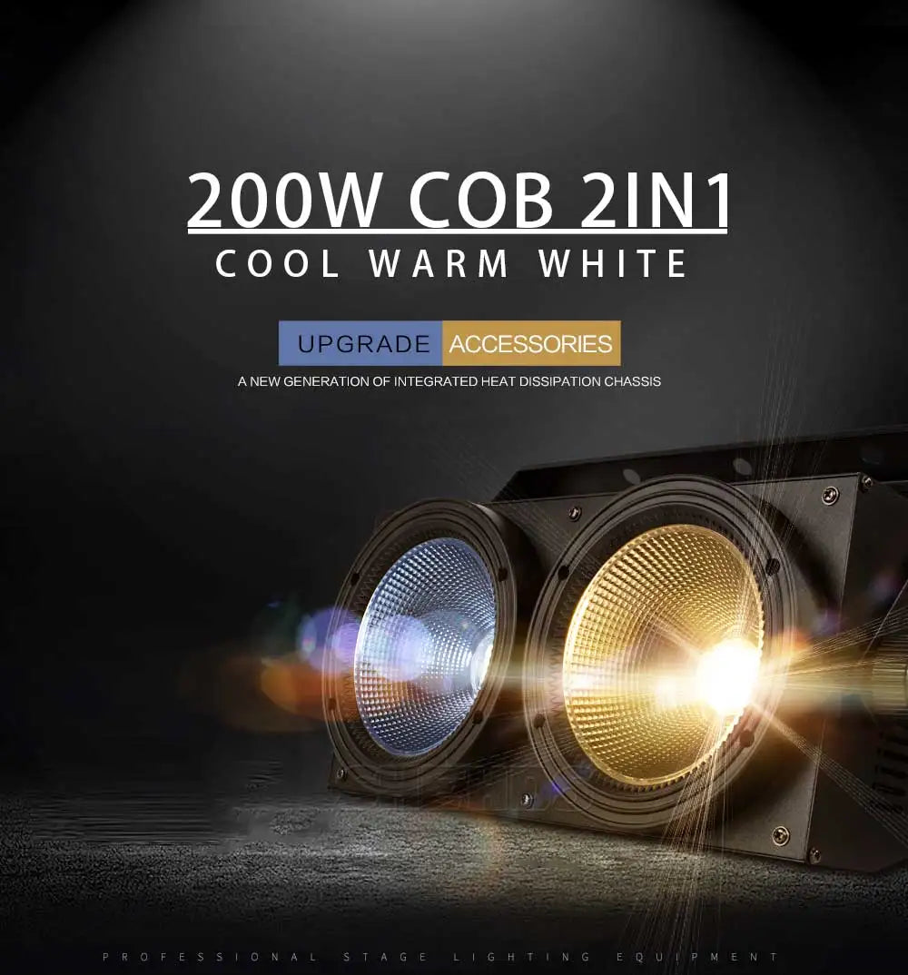 SHEHDS LED 2in1 COB 200W Stage Light DMX512 For Events