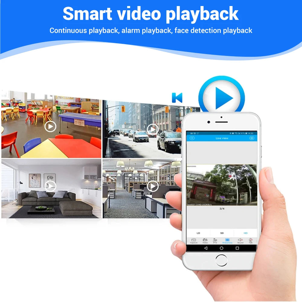 4CH 5MP-N AHD DVR Security Video Recorder H.265+ CCTV Digital Recorder Support Up to 8TB Hard Drive P2P Remote View Motion Detection Alarm with USB Mouse Power Adapter