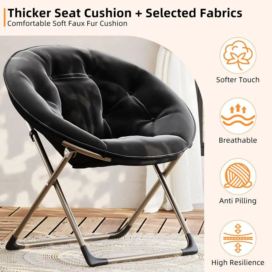 Comfy Folding Padded Saucer Chair
