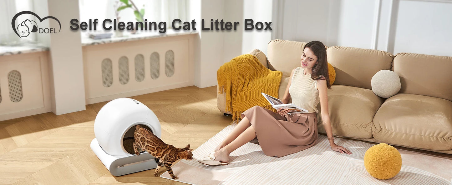 DOEL Self-Cleaning Cat Litter Box With App Control WiFi