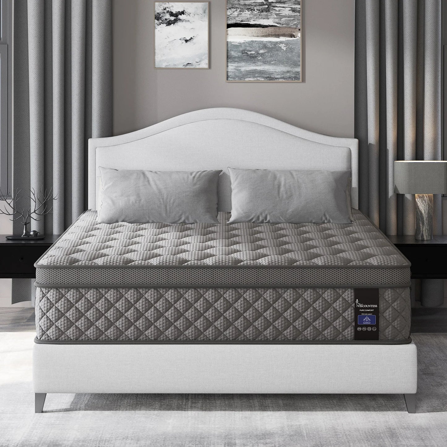 Viscountess Hybrid Mattress In A Box With Memory Foam And Pocket Springs