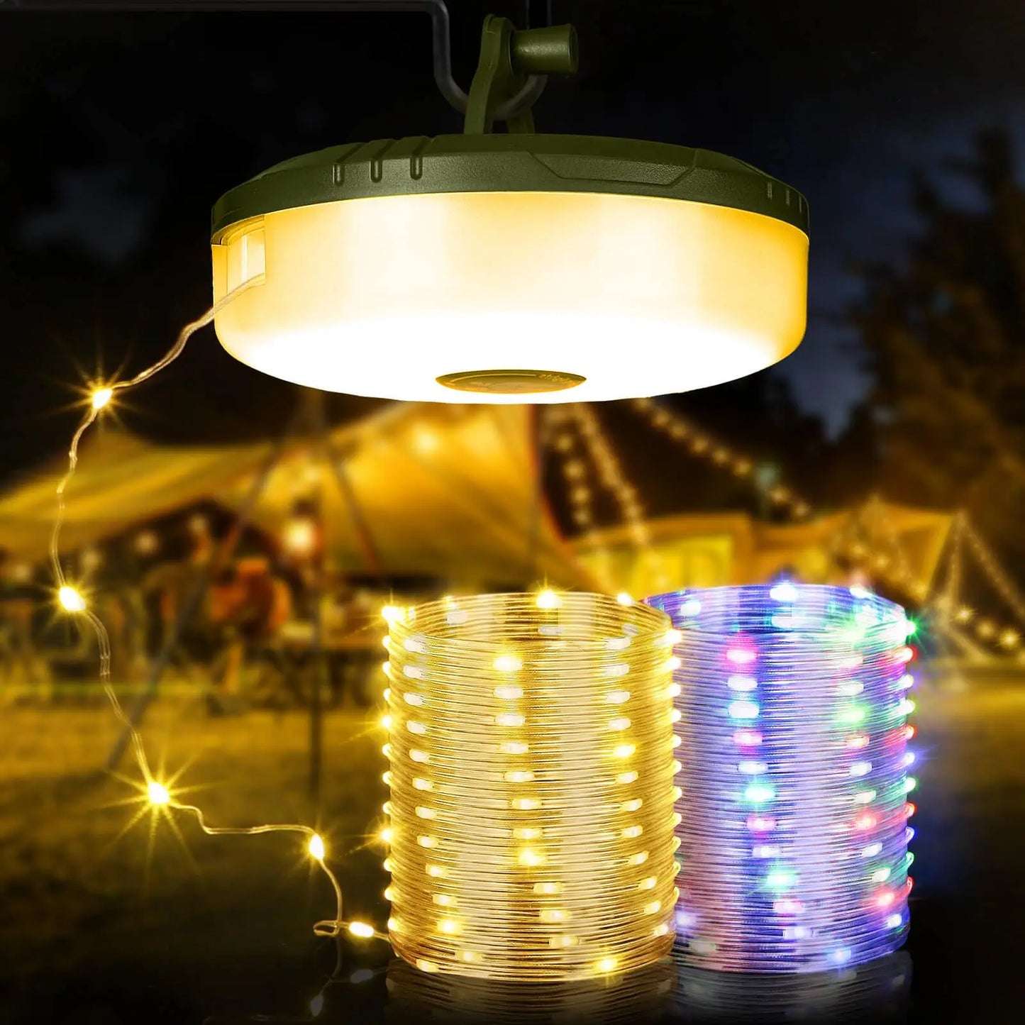 Christmas LED String Light With Rechargeable Lantern