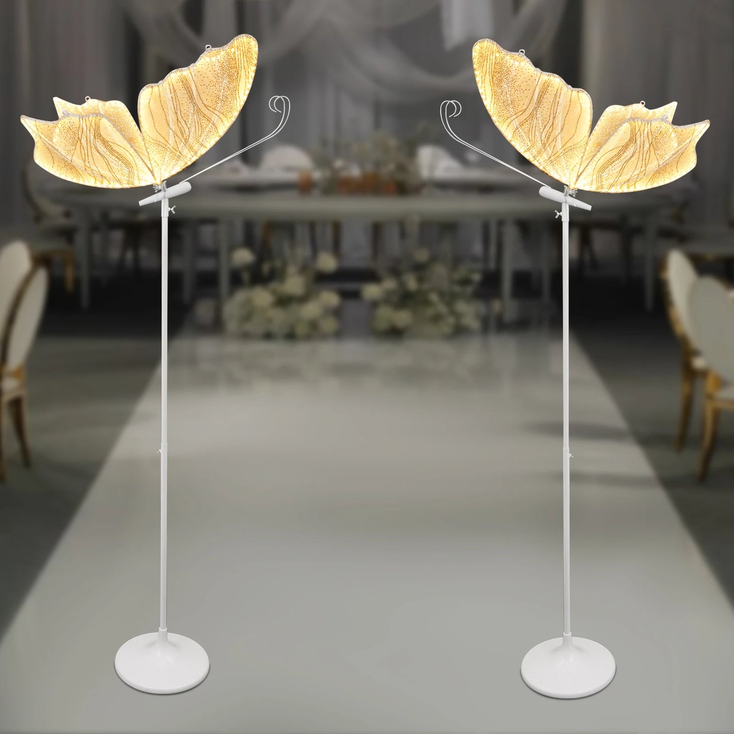Butterfly LED Floor Lamp Set For Romantic Wedding Decor