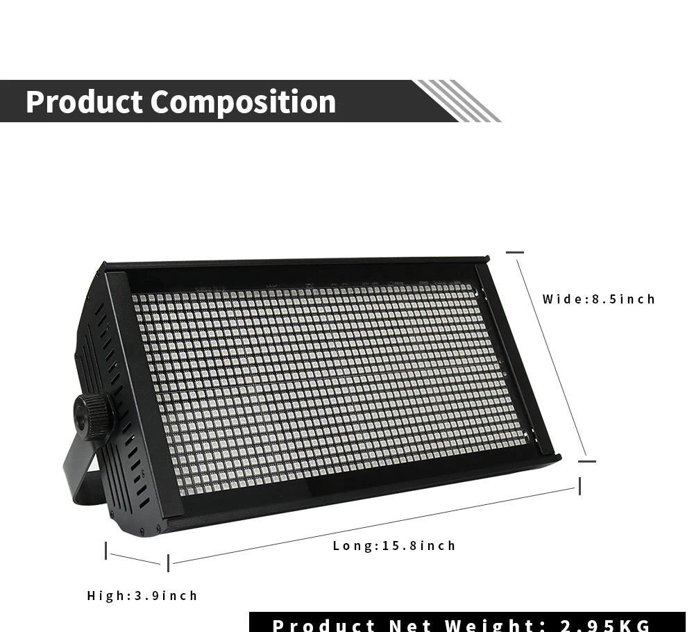 SHEHDS LED 200W RGB Marquee Strobe Light for DJ Pro