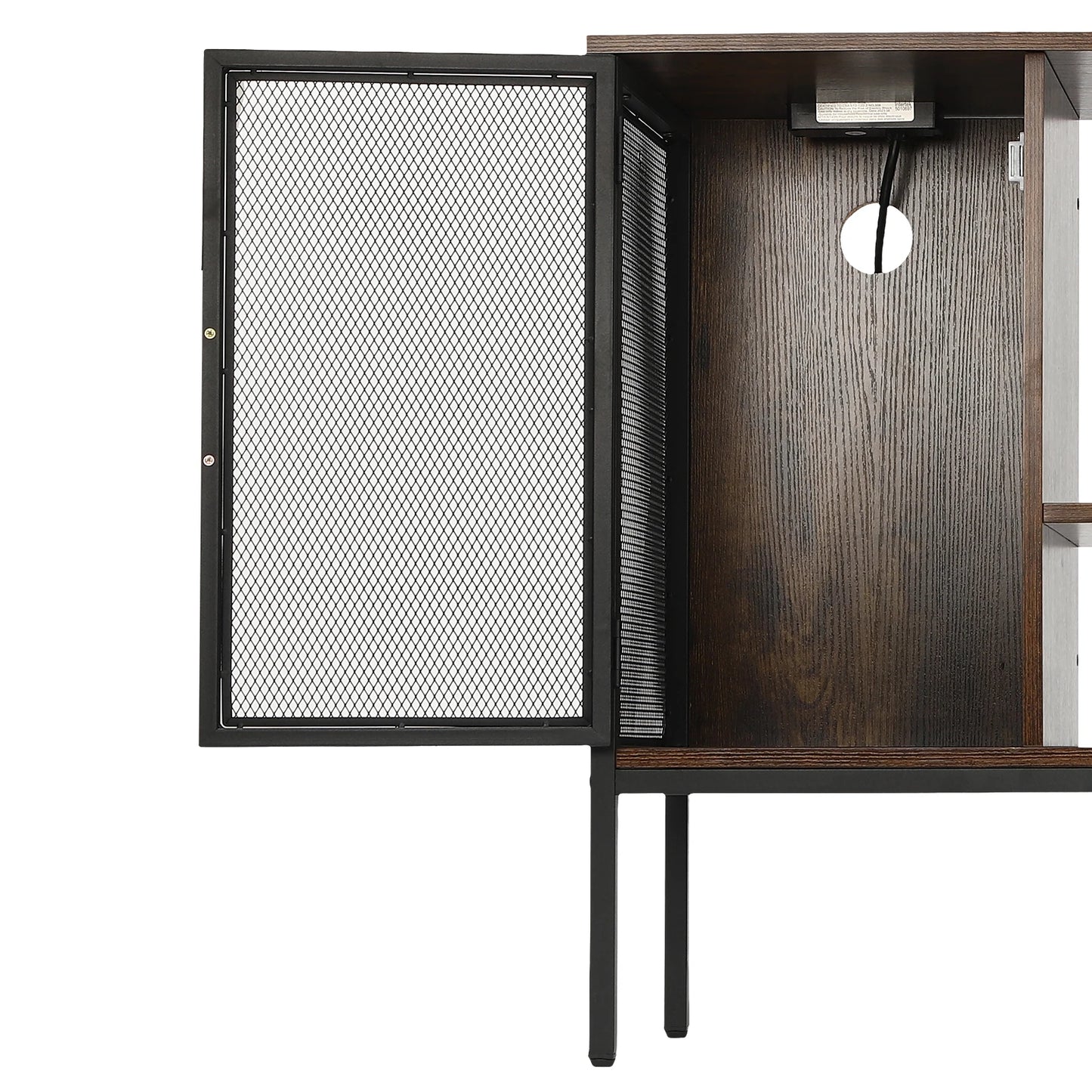 Wine Bar Cabinet With Glass Holder And Coffee Station