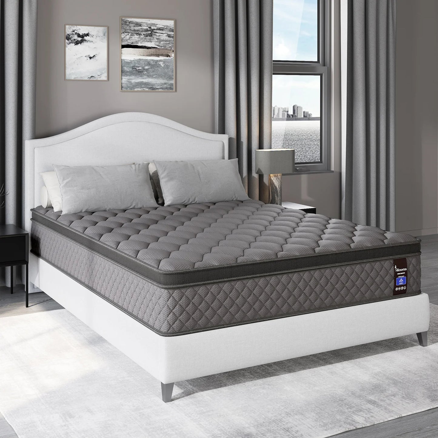 Viscountess Hybrid Mattress In A Box With Memory Foam And Pocket Springs