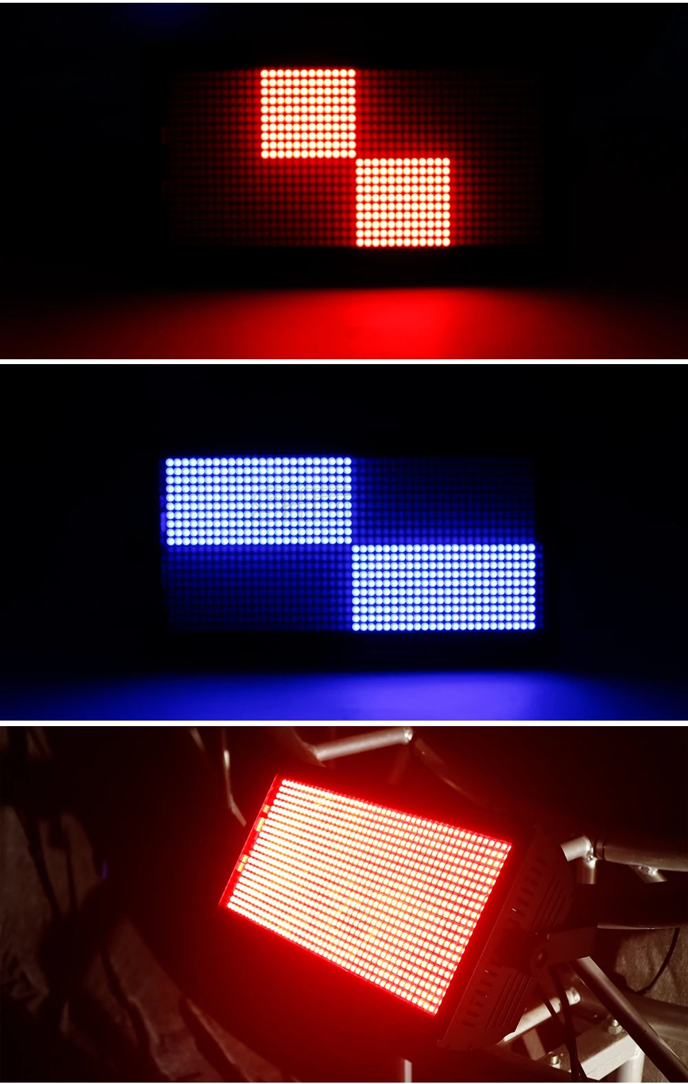 SHEHDS LED 200W RGB Marquee Strobe Light for DJ Pro