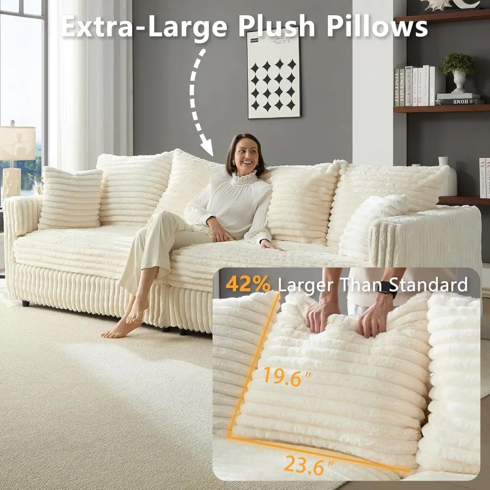 DAFIFY Cloud Couch Convertible Sofa With 6 Pillows