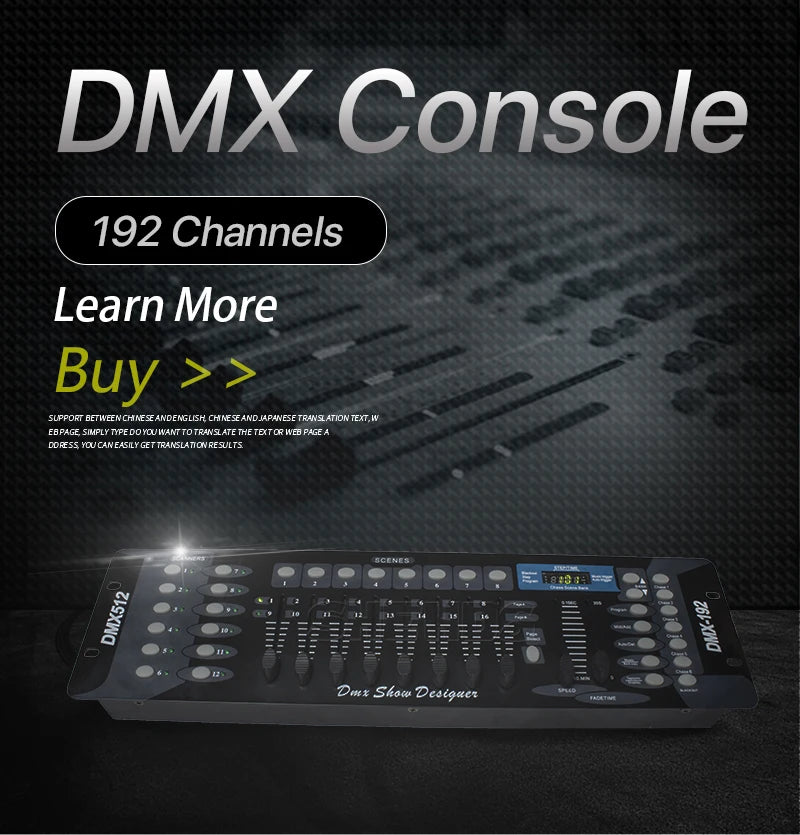 SHEHDS 192 DMX Controller for DJ Stage Lighting and Effects