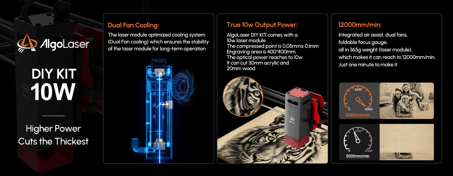 AlgoLaser DIY Laser Marking Kit For Wood Metal And Plastic