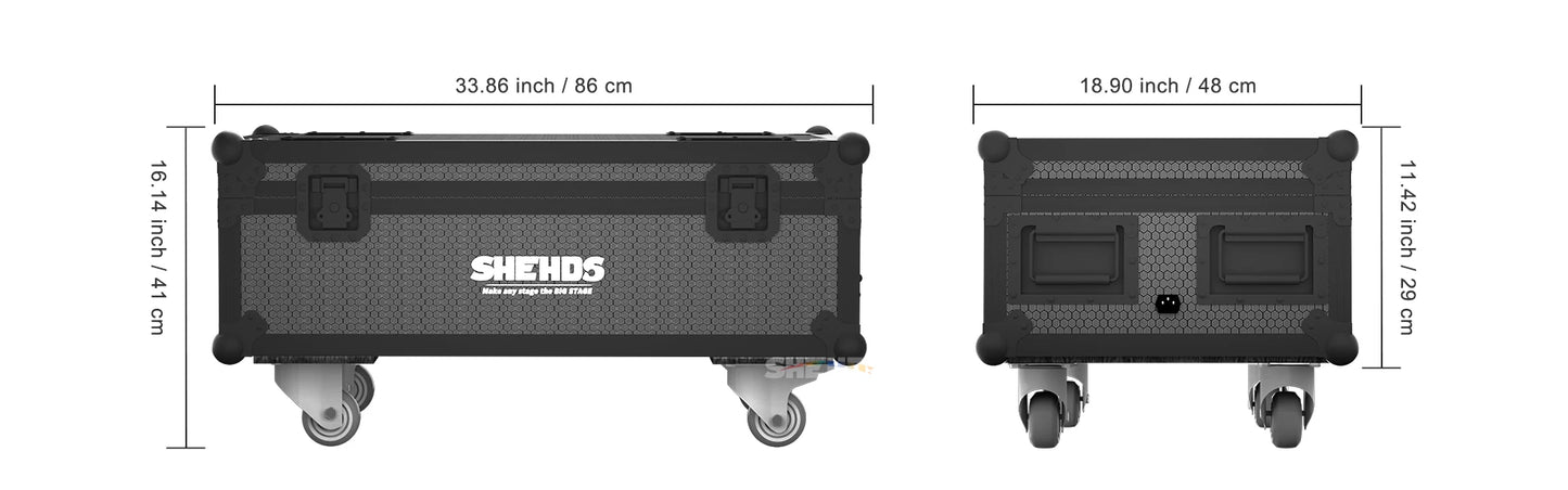 SHEHDS Wireless Battery PAR Light With Flight Case RGBWA UV