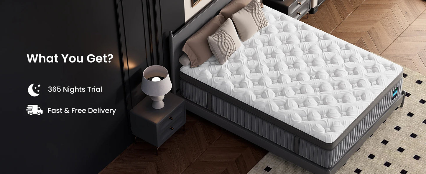 Extra Firm Hybrid Mattress With 7Zone Support And Pain Relief