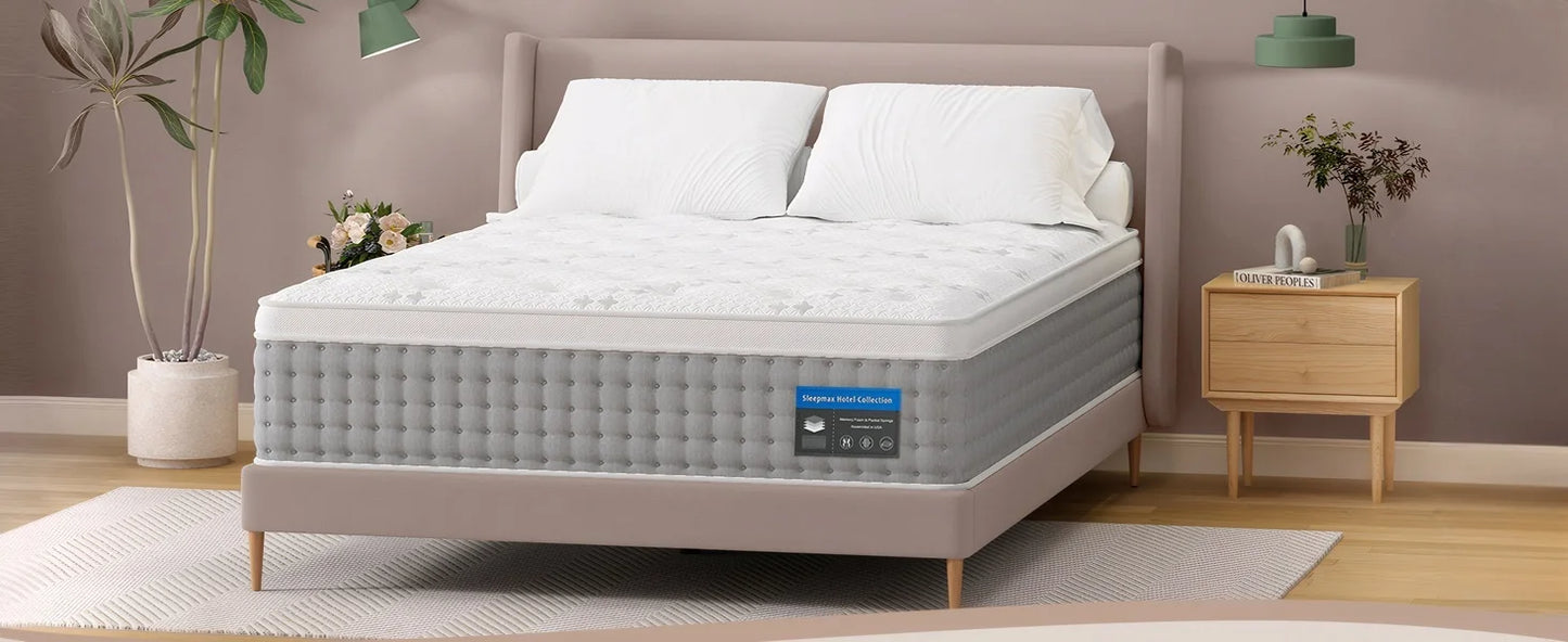 NONECN Hybrid Mattress Bed In A Box With Lumbar Support