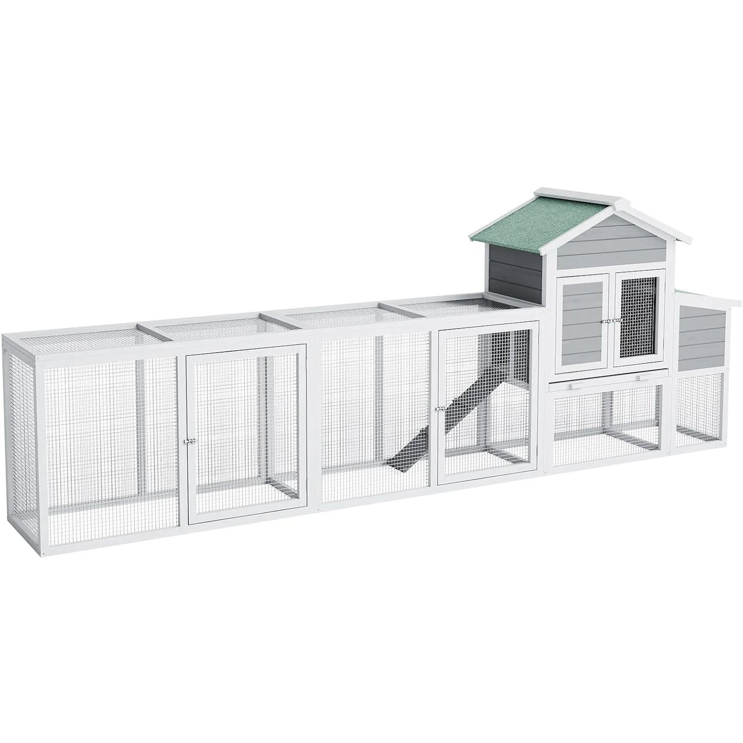 HiMISS Weatherproof Wooden Chicken Coop With Run For Poultry