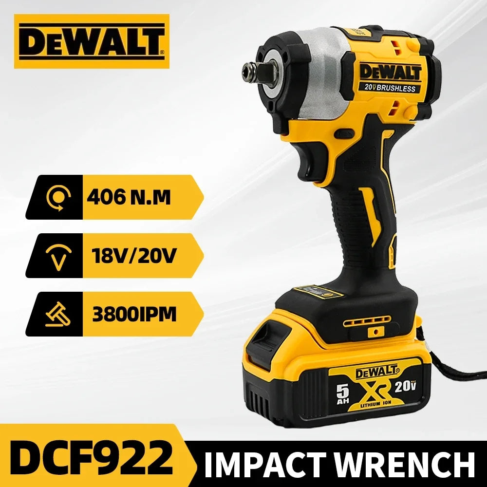 DEWALT DCF922 Brushless 20V Cordless Impact Wrench LED Light