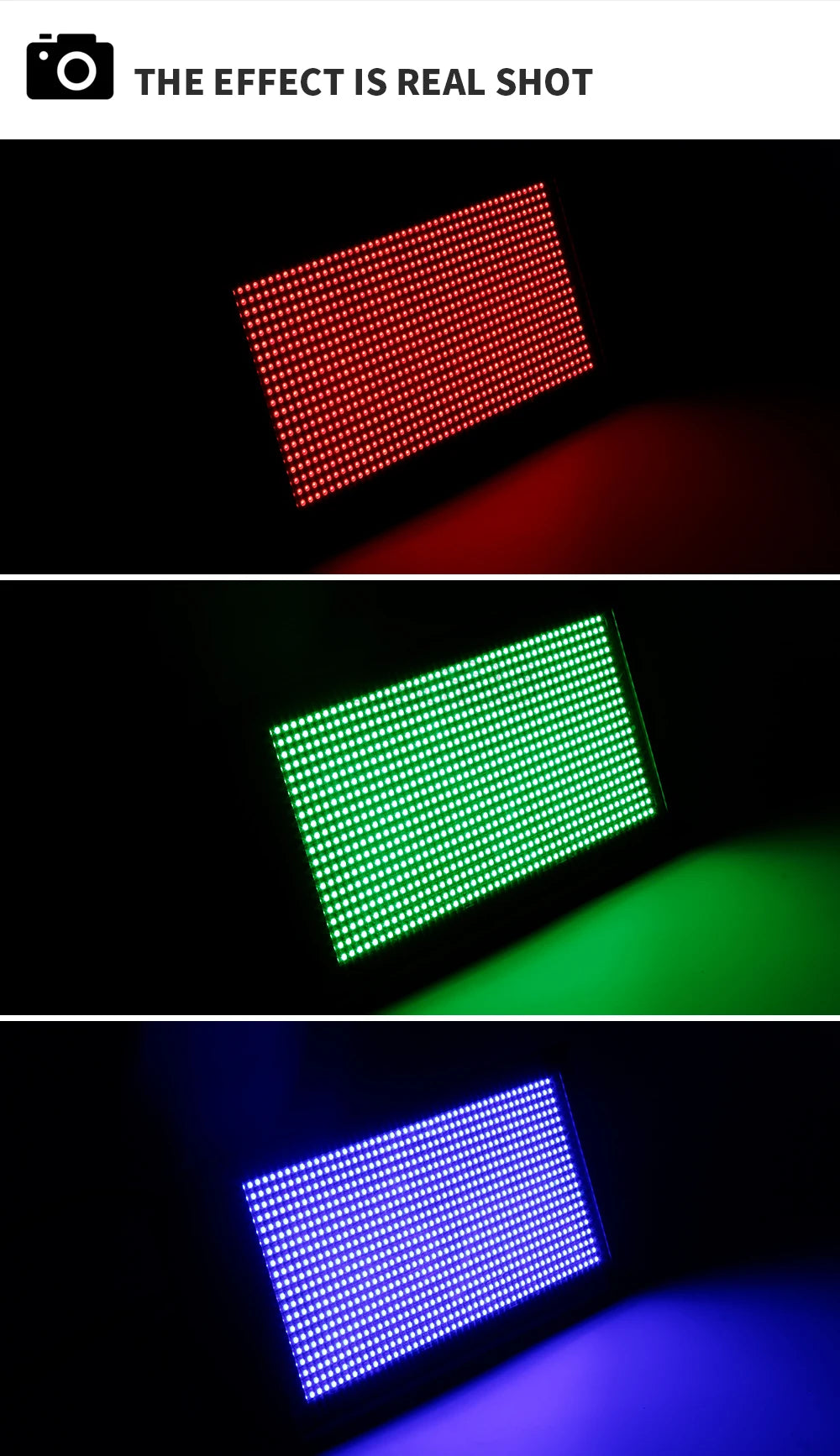 SHEHDS LED 200W RGB Marquee Strobe Light for DJ Pro