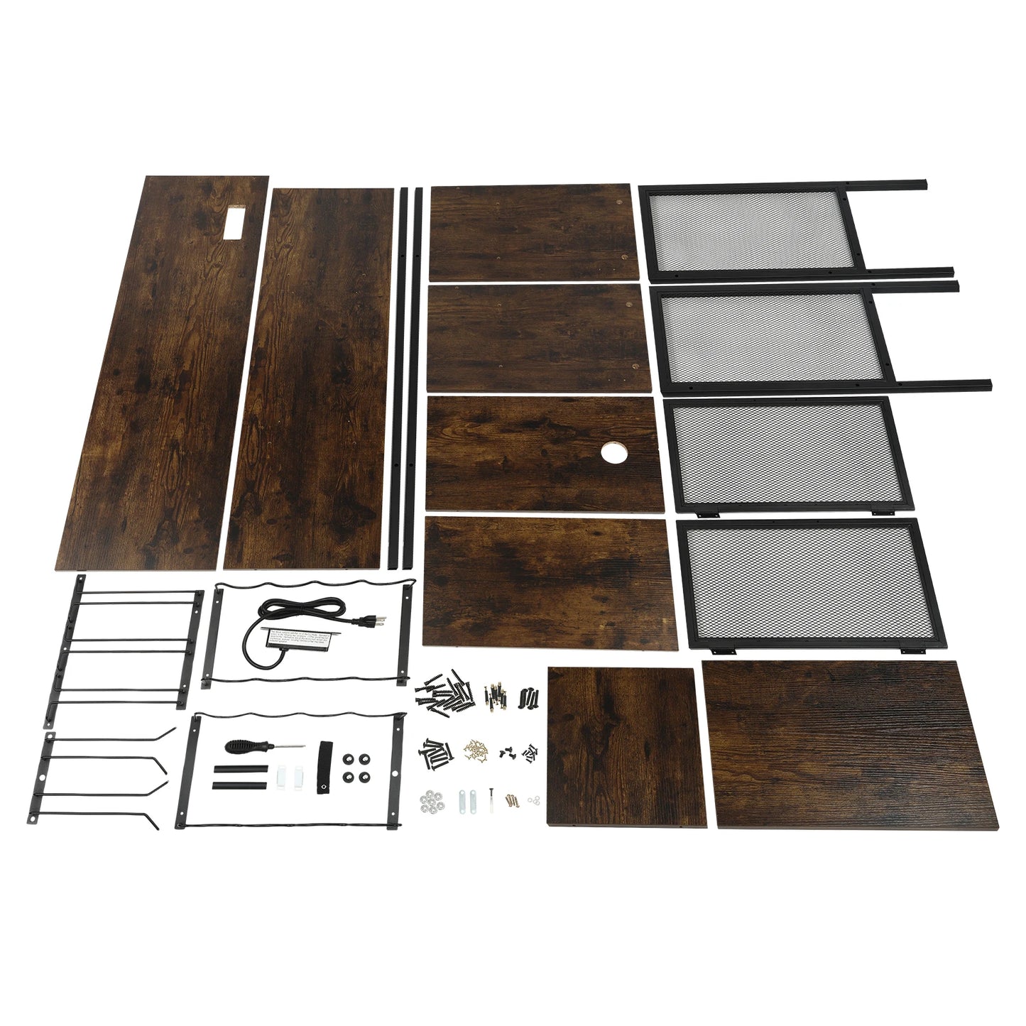 Wine Bar Cabinet With Glass Holder And Coffee Station
