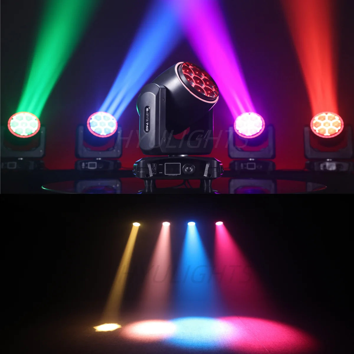 HYULIGHTS Bee Eye RGBW LED Moving Head DMX512 Pro Lights