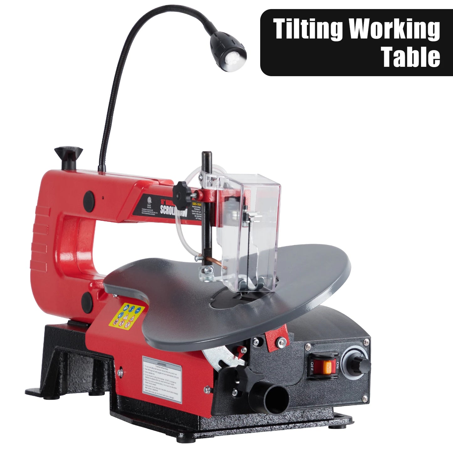 HiMISS Scroll Saw With Tilting Table, LED Light, Dust Port