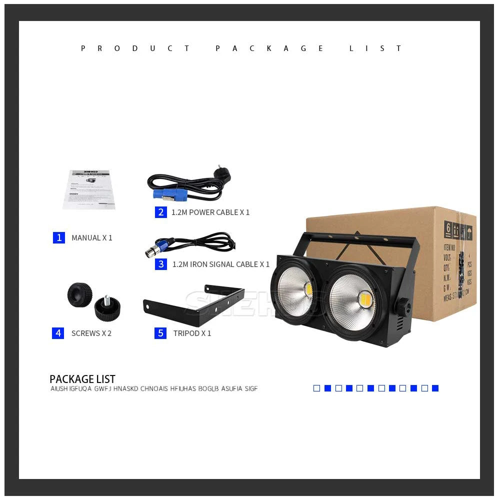 SHEHDS LED 2in1 COB 200W Stage Light DMX512 For Events