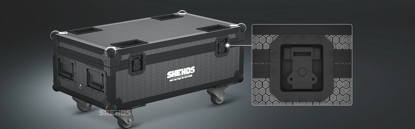 SHEHDS Wireless Battery PAR Light With Flight Case RGBWA UV