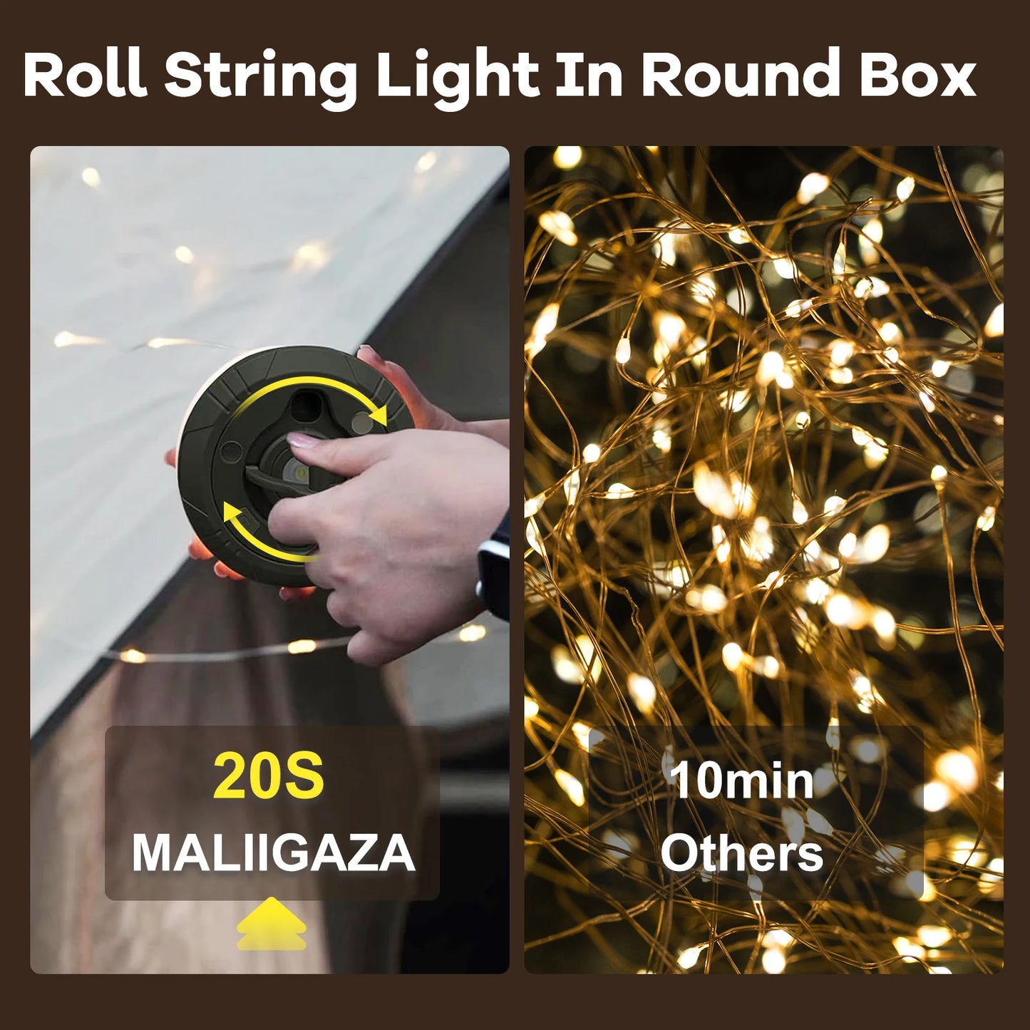 Christmas LED String Light With Rechargeable Lantern
