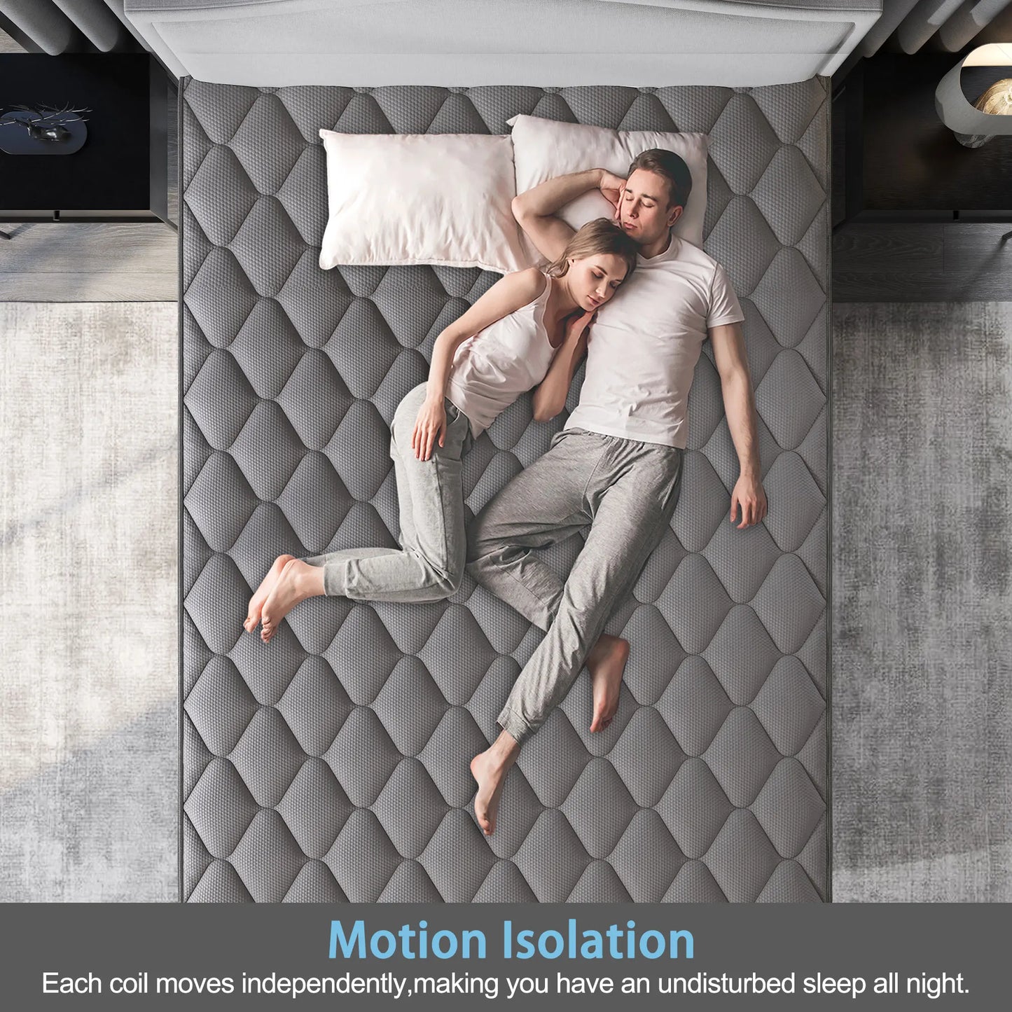 Viscountess Hybrid Mattress In A Box With Memory Foam And Pocket Springs
